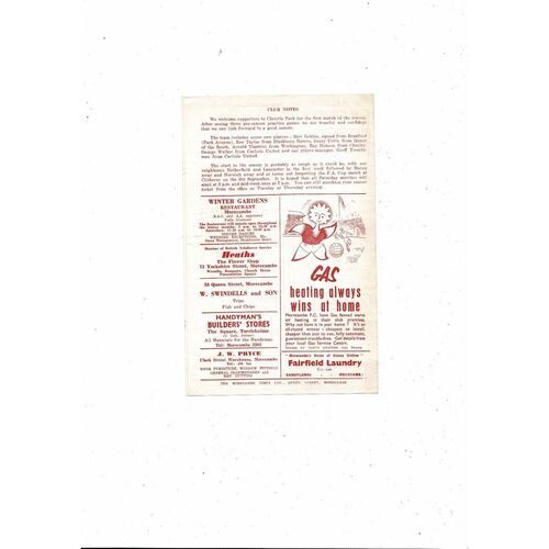 1964/65 Morecambe v Netherfield Lancashire Combination Football Programme