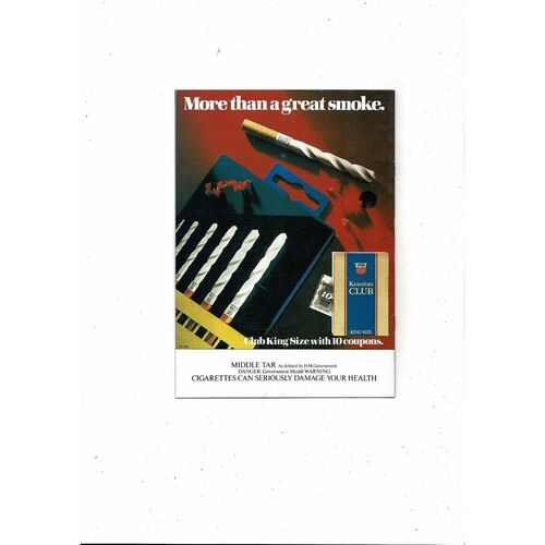 1983/84 Rangers v Dundee United Scottish League Cup Semi Final Programme