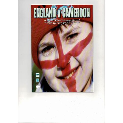 1997 England v Cameroon Football Programme