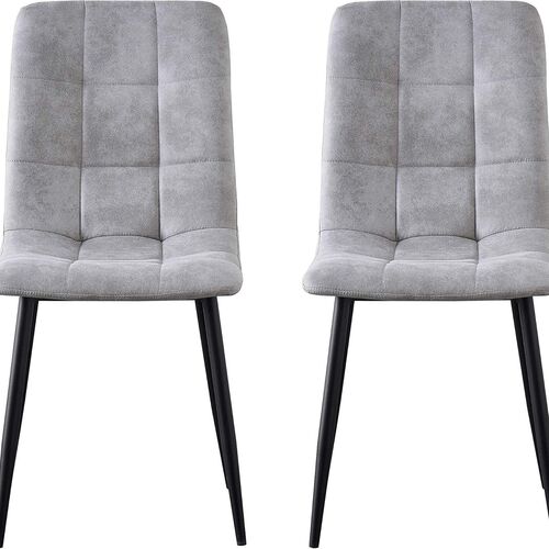 mcc direct Set of 4 Faux Matte Suede Leather Dining Chairs With metal Legs home& restaurants henri