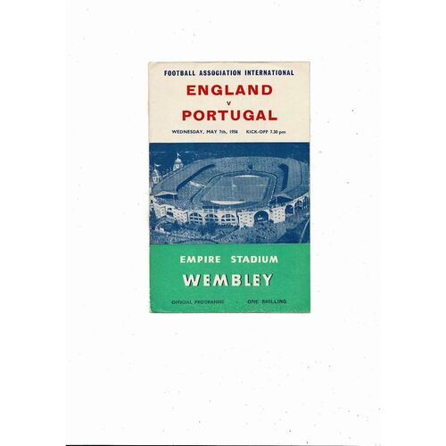 1958 England v Portugal Football Programme Bobby Charlton debut