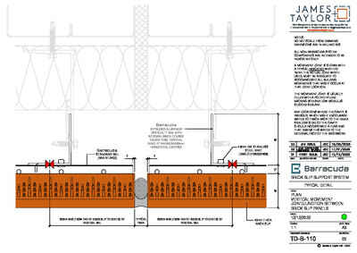 System Drawings | jamesandtaylor limited | Terracotta Tile Facade | Facing Brick System | Facade Metal