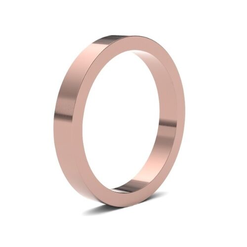 9ct 3mm flat profile classic wedding ring
