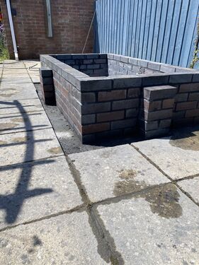 Brick planter | Muscle Stone &amp; Brick Solutions | Stonework masonry builder -Reponiting-repair Cardiff | Brickwork builder -repointing -repair-Cardiff | Garden walls-extensions-patios-garages-porches-garden kitchen ovens-home structural repairs-BBQ.cardiff