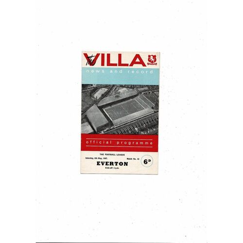 1966/67 Aston Villa v Leicester City Football Programme