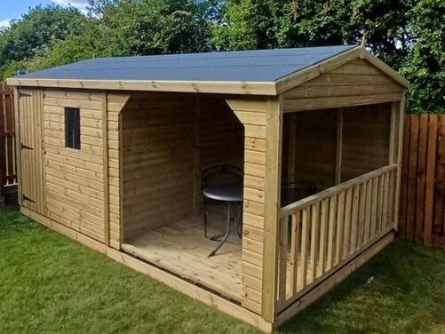 #A086 16x10 Apex Shed with Open Area