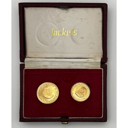 1970 proof gold 1 and 2 gold Rand set