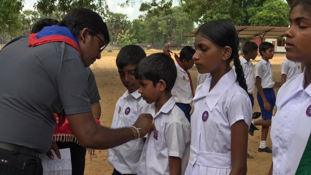 கிளி /பளை மத்திய கல்லூரி மாணவ சாரணர்களுக்கான சின்னஞ்சூட்டும் வைபவம்