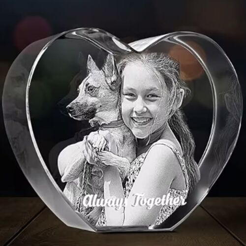 The Beautiful 3D Tiree 10x10x3cm Pure Crystal Heart