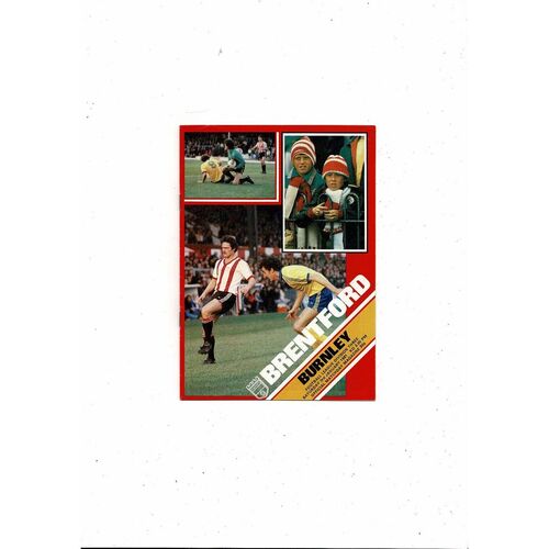 1980/81 Brentford v Burnley Football Programme