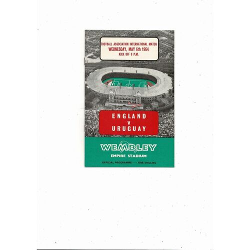 1964 England v Uruguay Football Programme