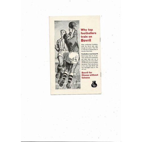 1963 England v Scotland Football Programme