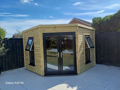 #PVC052 10x10 Corner Summer House
