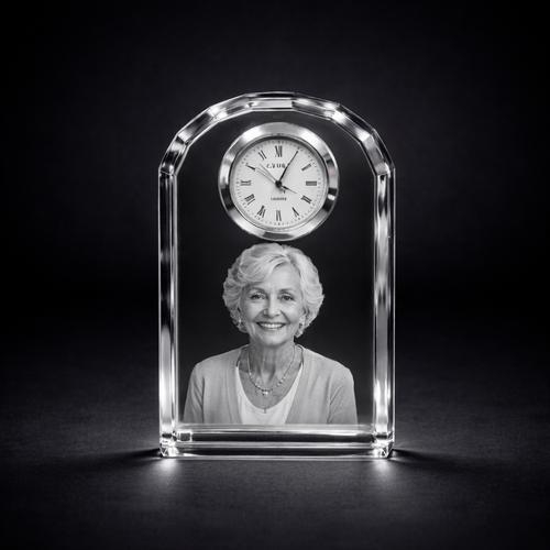 The Beautiful Kinloch 3D Engraving ,Crystal Clock