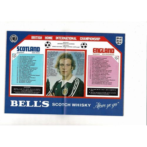 1980 Scotland v England Football Programme