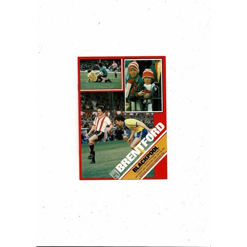 1980/81 Brentford v Blackpool Football Programme