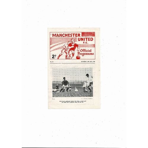 Manchester United v Manchester City Central League Football Programme 1965/66