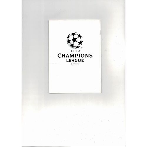 Benfica v Anderlecht UEFA Champions League Football Programme 1994/95