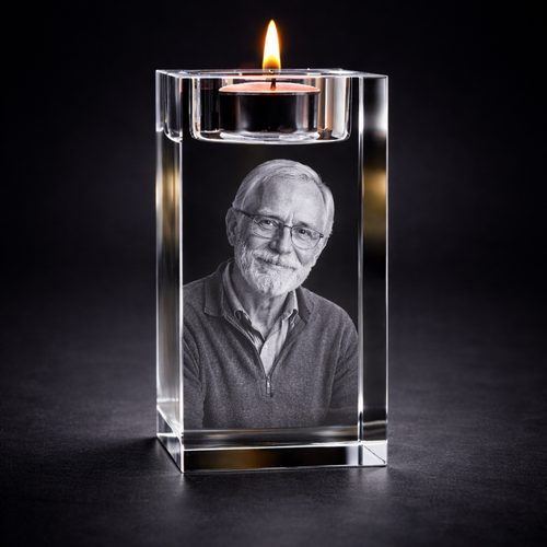 Bute 3D Crystal Tea Light – 80x60x60mm