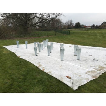 Ground anchor sockets for column structures