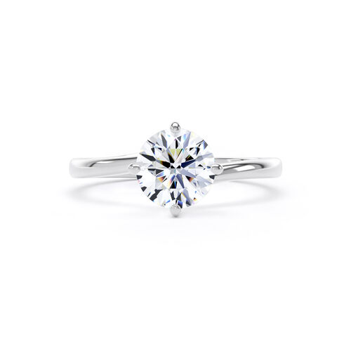 Round brilliant solitaire with twisted setting 