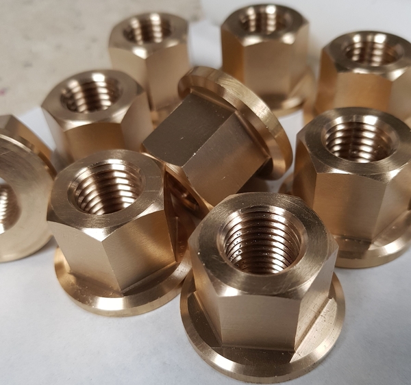 M16 SPECIAL FLANGE NUTS IN BRASS | Trojan Special Fasteners Ltd | Specialist Nuts Fasteners | Nuts Bolts Washers | Precision Polygon Turning | Fastener Manufacturer