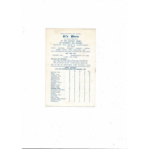 1966/67 Dunstable Town v Gravesend & Northfleet Southern League