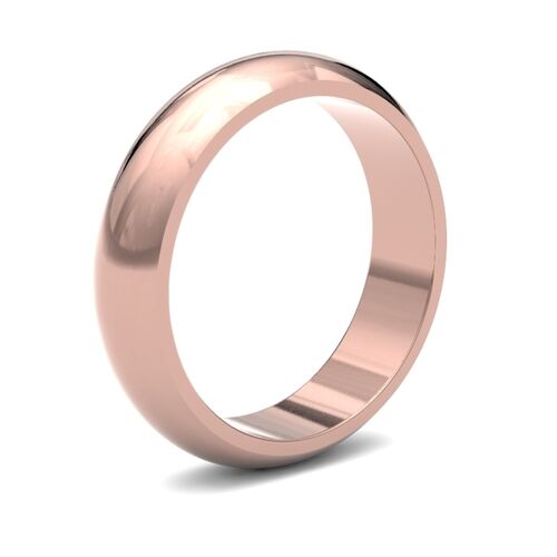 9ct 5mm D shape classic wedding ring