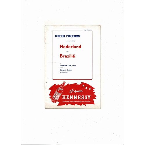 Holland v Brazil Football Programme 1963