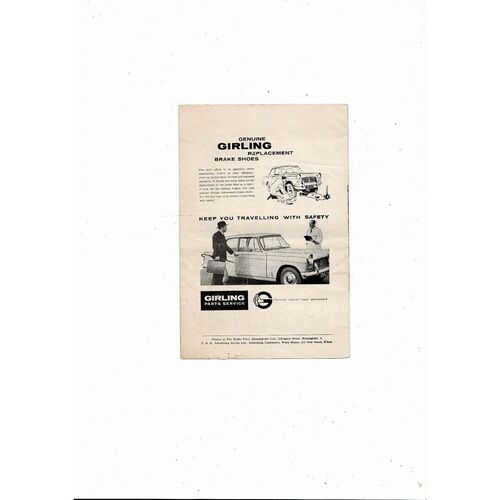 1961/62 Birmingham City v Manchester City Football Programme