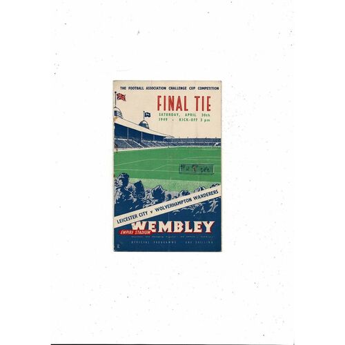 1949 Leicester City v Wolves FA Cup Final Football Programme