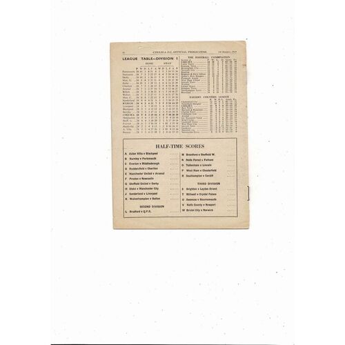 1948/49 Chelsea v Birmingham City Football Programme + Press Cuttings