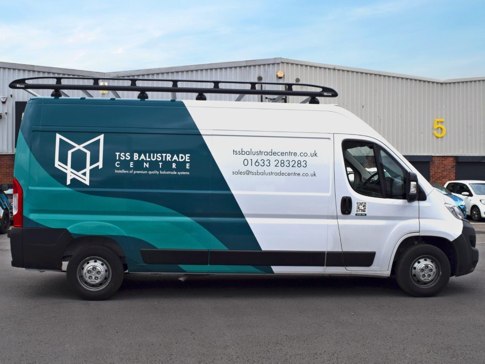 Vauxhall Movano with partial wrap and company vinyl graphics.
