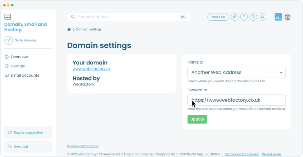 How to choose where your domain points | Webfactory Support | Webfactory