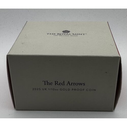 2025 gold Red Arrows 1/10th gold proof coin