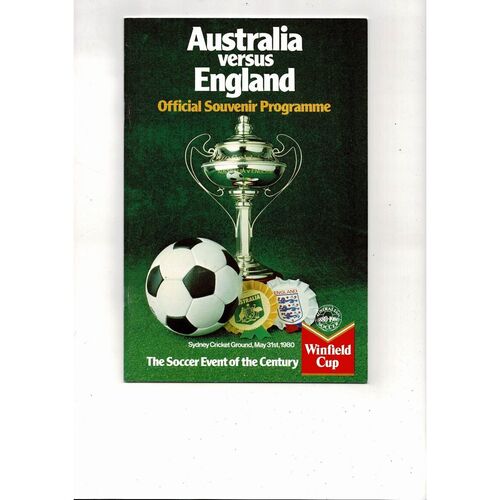 1980 Australia v England Football Programme