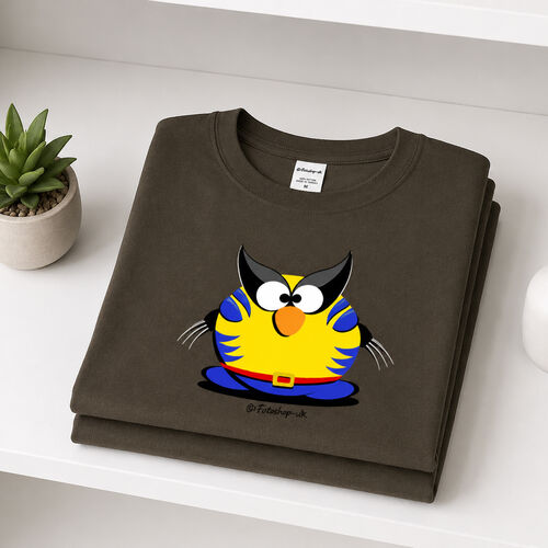'Fat Wolverine Penguin' Adults T-Shirt