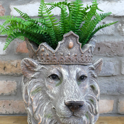Large lion planter