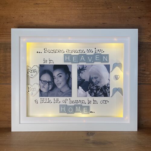 Customised Memorial Photo Frame | Memorial Picture Frame | Photo Frame with Scrabble Tiles