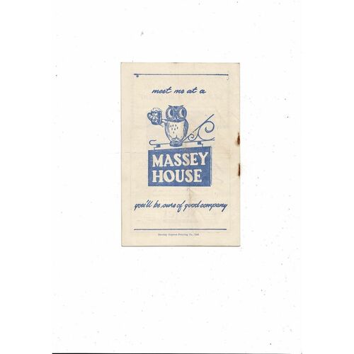 1956/57 Burnley v Cardiff City Football Programme