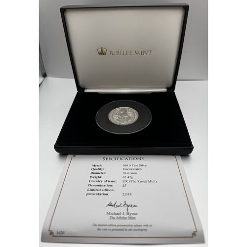 2018 Queens beasts Unicorn of Scotland two ounce silver coin