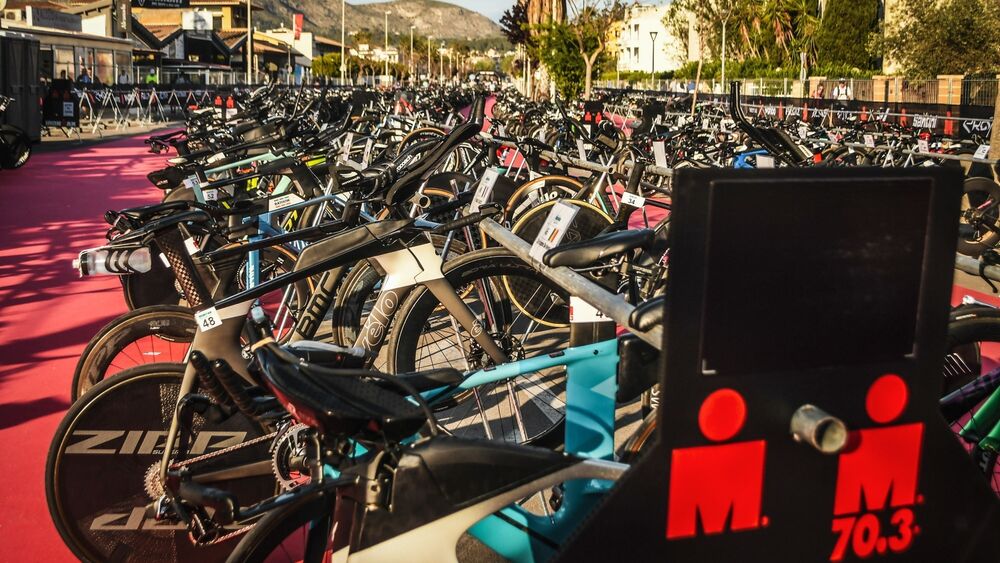 Ironman bike transition leg