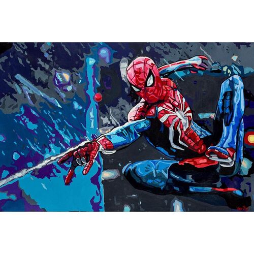 Original Spiderman Painting by Sue Verity
