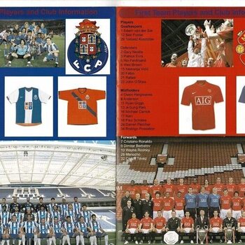 Porto v Manchester United Champions League 1/4 Final Football Programme 2008/09