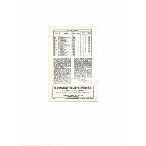 1970/71 Brentford v Barrow Football Programme