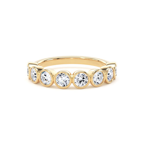 Rubover round brilliant cut diamond ring