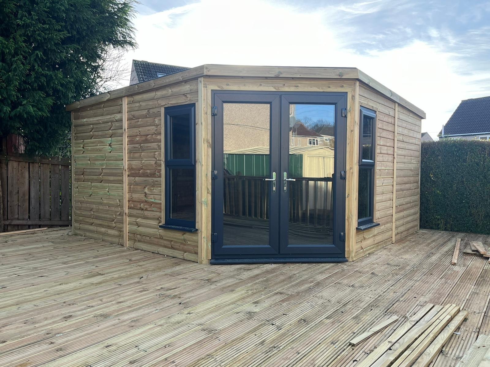 14x14 Corner Summer House | Northern Garden Sheds | Sheds