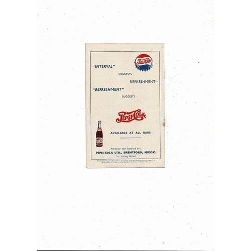 1951 England v Argentina Football Programme