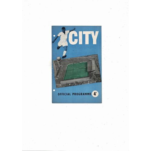 1959/60 Coventry City v Wrexham Football Programme