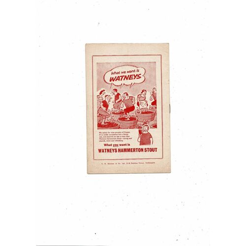 1958/59 Southampton v Plymouth Football Programme